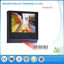 kommerzielle Werbung 15-Zoll-LCD Anzeige-Spieler mit Barcode-Leser